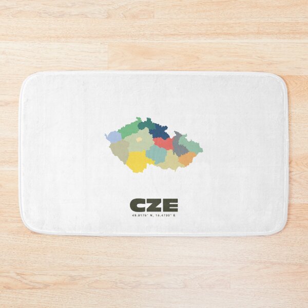 Item preview, Colorful Czech Republic Map - Modern Minimalist Design (CZE) designed and sold by CartoPrints.