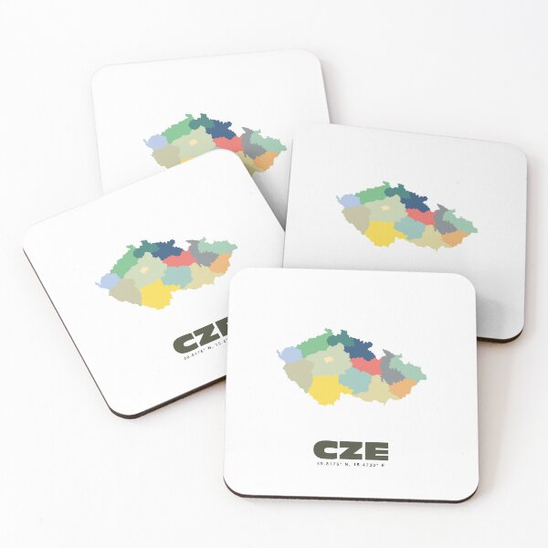 Item preview, Colorful Czech Republic Map - Modern Minimalist Design (CZE) designed and sold by CartoPrints.