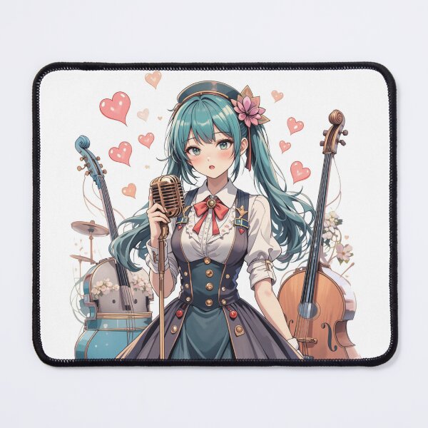 Item preview,  cute anime girl in a vintage jazz  designed and sold by Nimkaew.