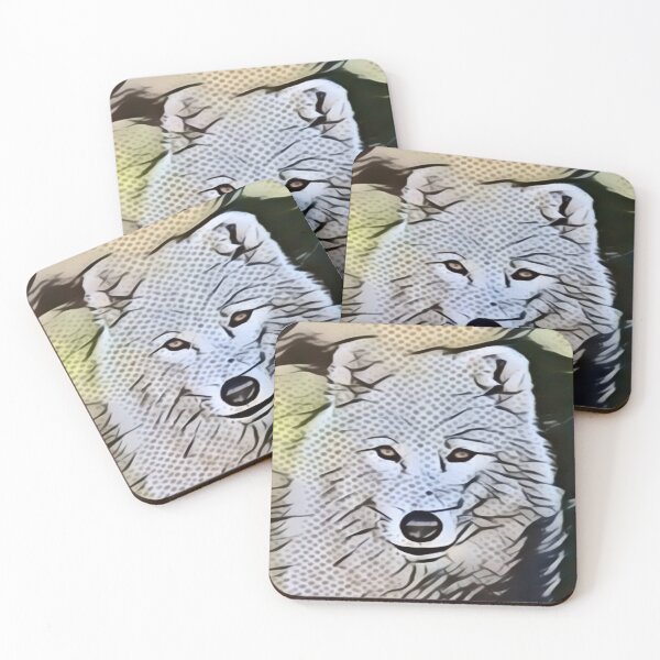 Item preview, Wolf Head In Pointillism designed and sold by Fearless-Fox.