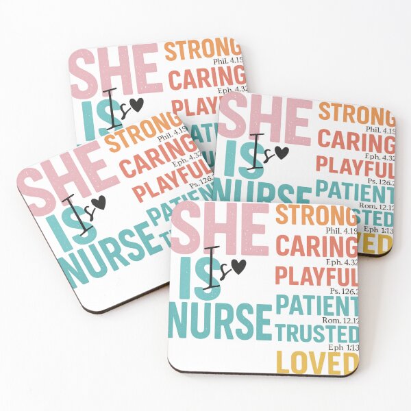 Item preview, Christian Nurse Bible Verse Typography Art designed and sold by Giuggimade.