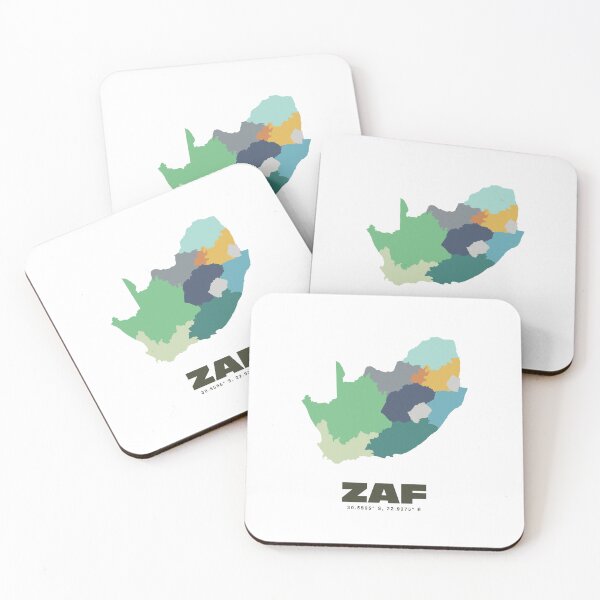 Item preview, Colorful South Africa Map - Modern Minimalist Design (ZAF) designed and sold by CartoPrints.