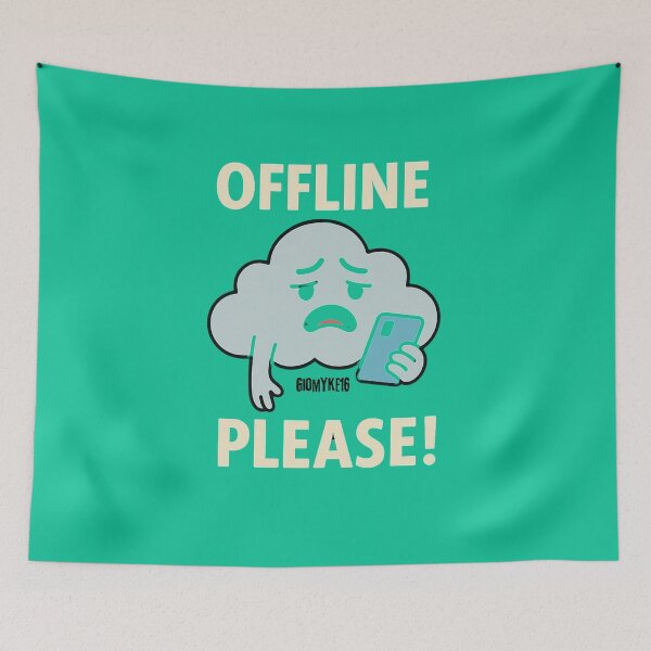 Item preview, Offline Please - Cloud Mood Funny Design designed and sold by Giomyke16.