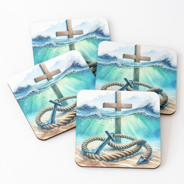 Item preview, Anchor and Cross In Ocean Water designed and sold by Maria Dryfhout.