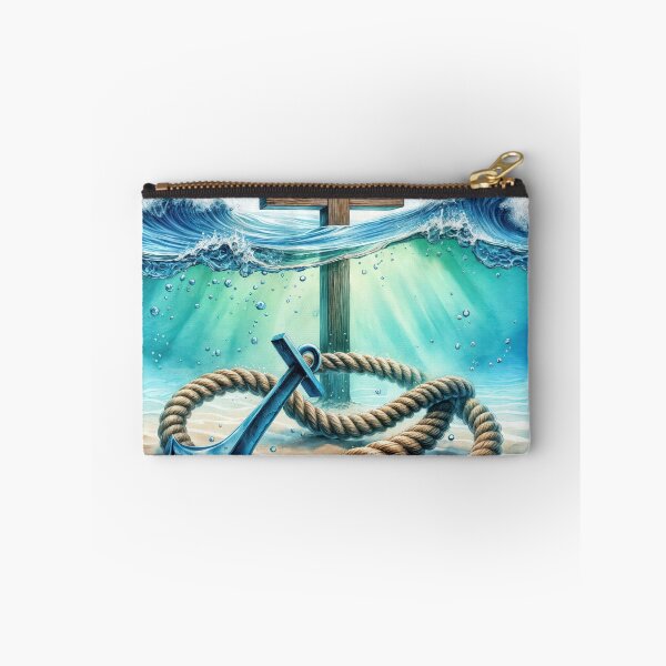 Item preview, Anchor and Cross In Ocean Water designed and sold by Maria Dryfhout.