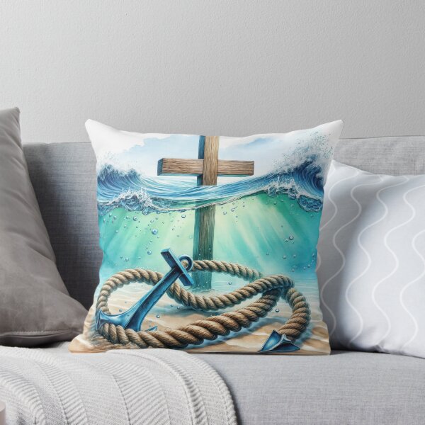 Item preview, Anchor and Cross In Ocean Water designed and sold by Maria Dryfhout.
