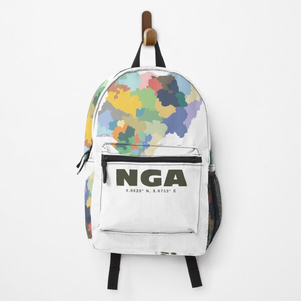 Item preview, Colorful Nigeria Map - Modern Minimalist Design (NGA) designed and sold by CartoPrints.