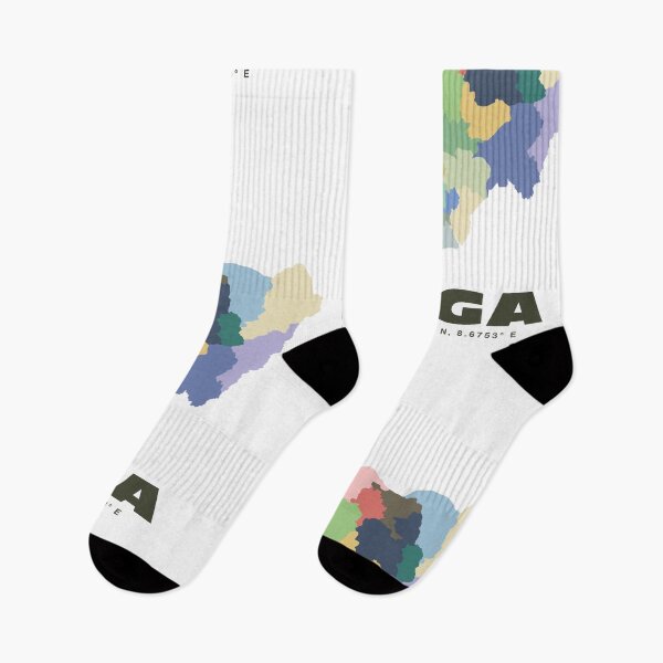 Item preview, Colorful Nigeria Map - Modern Minimalist Design (NGA) designed and sold by CartoPrints.