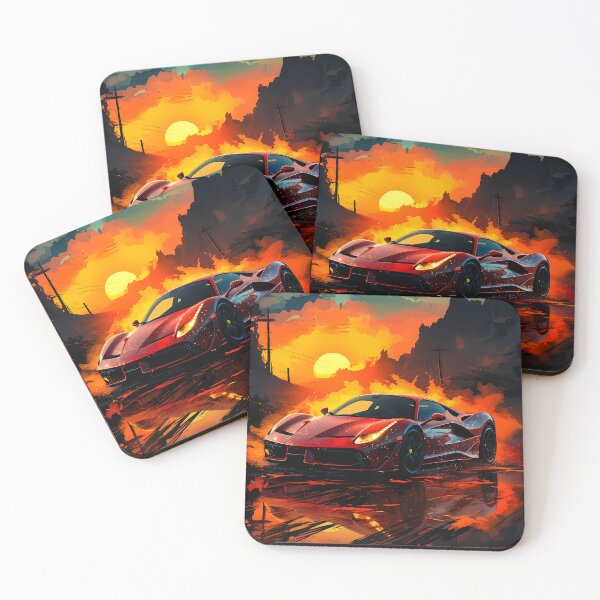 Item preview, Fiery Supercar Reflections At Dramatic Sunset designed and sold by RevUpDesign.