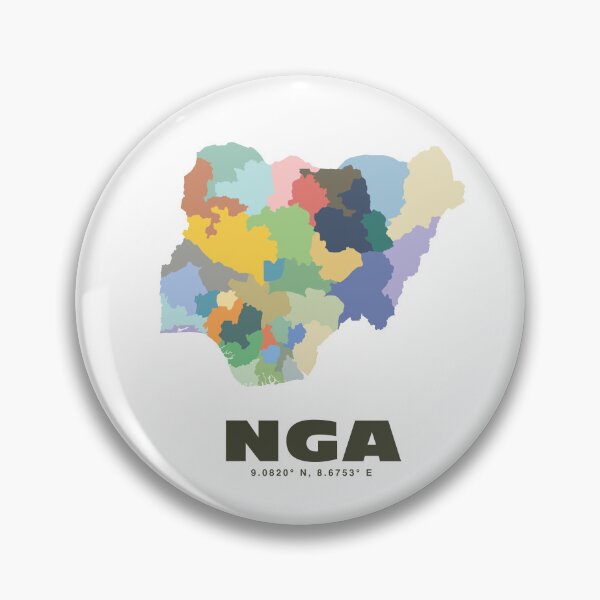 Item preview, Colorful Nigeria Map - Modern Minimalist Design (NGA) designed and sold by CartoPrints.