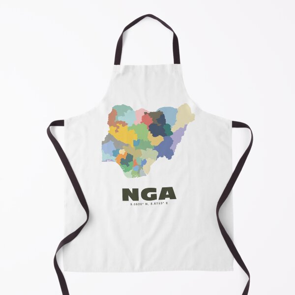 Item preview, Colorful Nigeria Map - Modern Minimalist Design (NGA) designed and sold by CartoPrints.