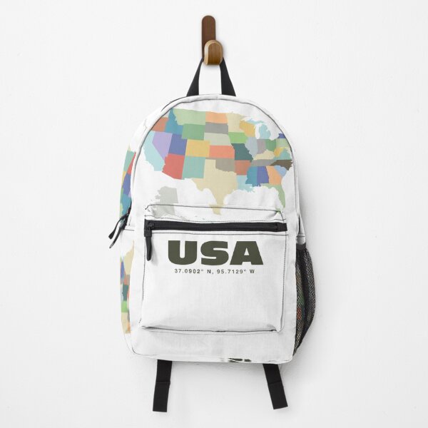 Item preview, Colorful USA Map - Modern Minimalist Design (USA) designed and sold by CartoPrints.