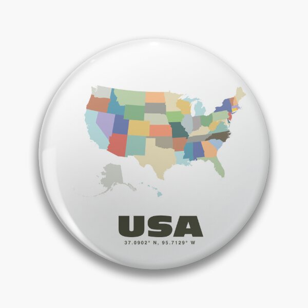 Item preview, Colorful USA Map - Modern Minimalist Design (USA) designed and sold by CartoPrints.