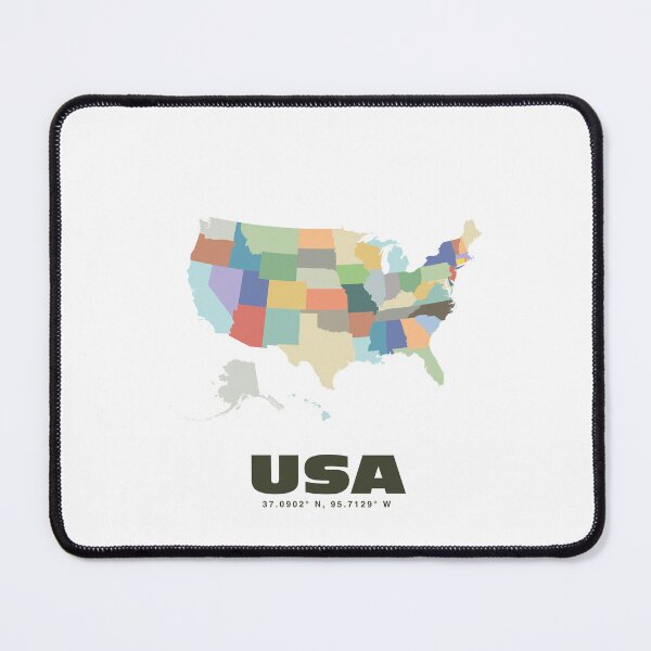 Item preview, Colorful USA Map - Modern Minimalist Design (USA) designed and sold by CartoPrints.