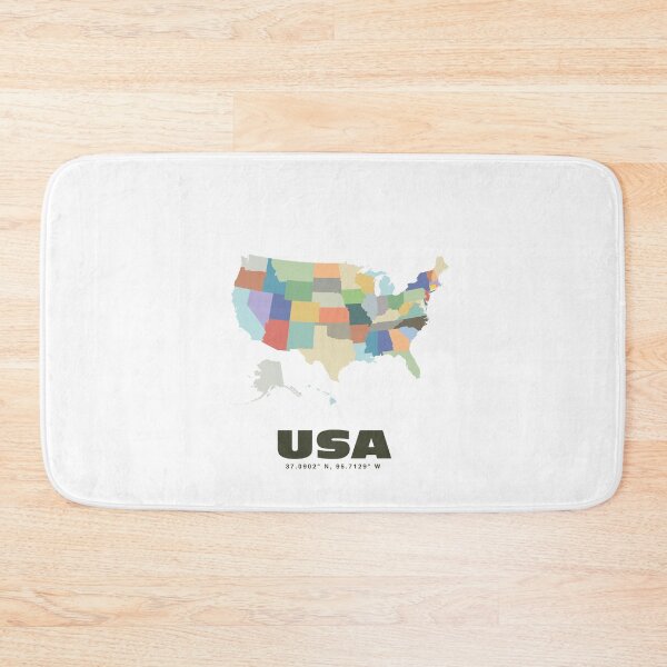 Item preview, Colorful USA Map - Modern Minimalist Design (USA) designed and sold by CartoPrints.
