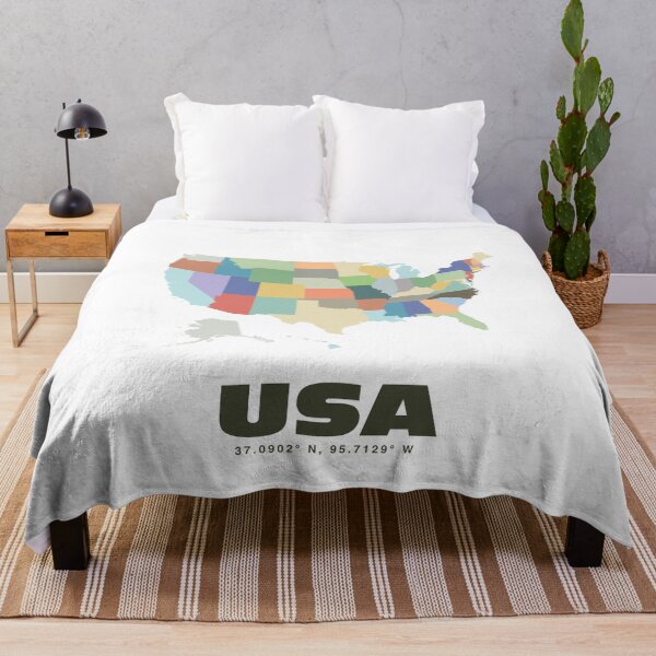 Item preview, Colorful USA Map - Modern Minimalist Design (USA) designed and sold by CartoPrints.