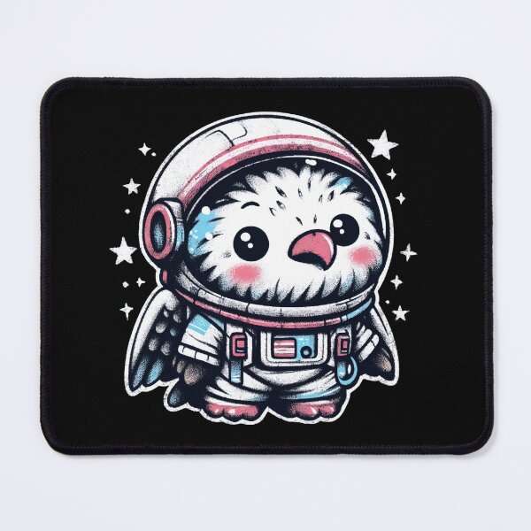 Item preview, Astronaut Bird – Kawaii Space Explorer Chick in a Spacesuit designed and sold by Emegan Print Art.