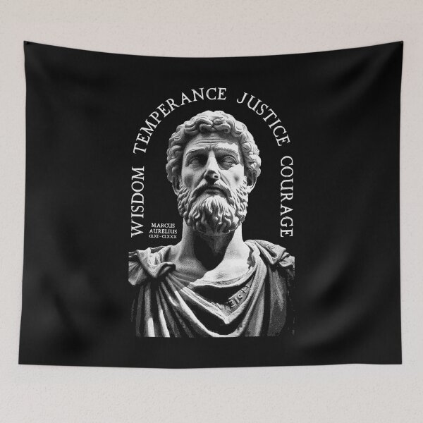 Item preview, Stoic Virtues Wisdom Temperance Justice Courage Stoicism designed and sold by GrandeDuc.