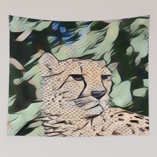 Item preview, Cheetah Stare In Pointillism designed and sold by Fearless-Fox.