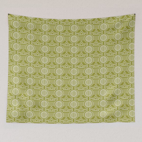Item preview, Boho Tribal Pattern on Yellow Background – Vibrant Ethnic Minimalist Art designed and sold by Katherine Ann.