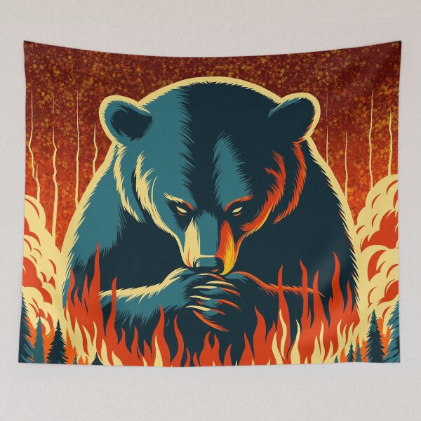 Item preview, Bear Mourning the Burning of the Forest designed and sold by Ghost on Toast.