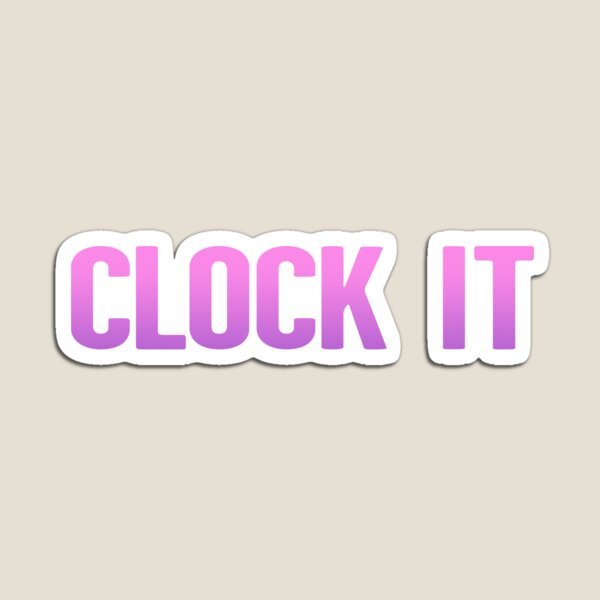 Item preview, Clock it. Pink Violet designed and sold by luv-fi.