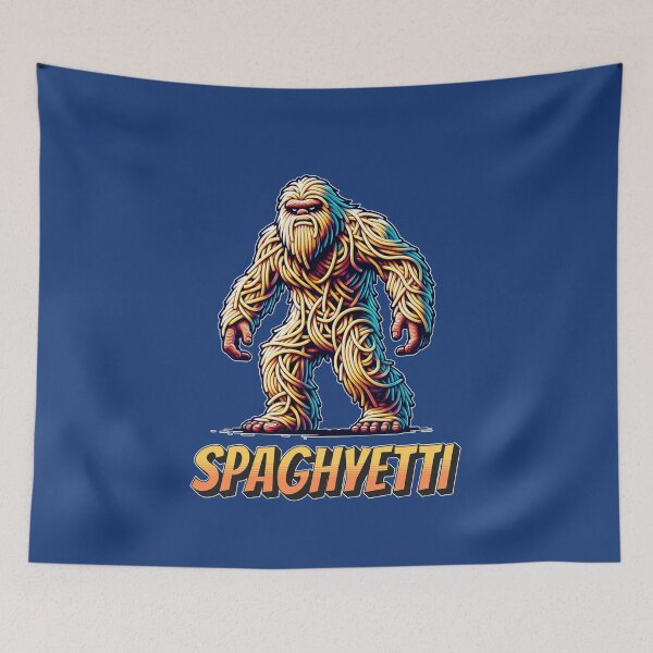 Item preview, SpaghYetti Spaghetti Yetti Bigfoot Shirt Funny Sasquatch T Shirt for Men Women Kids Weird Cryptid Graphic Cryptozoology designed and sold by arcadetoystore.