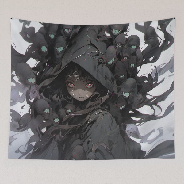 Item preview, Dark Shadow Spirit Anime Girl designed and sold by bubblegoth.