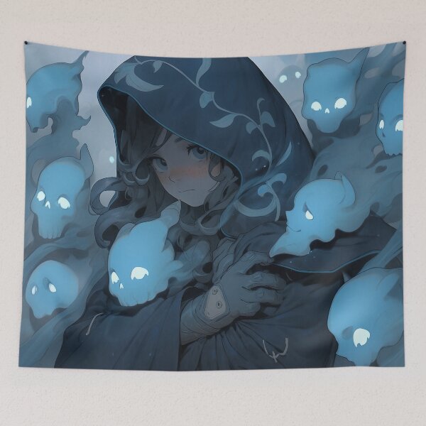Item preview, Eerie Ghost Anime Girl designed and sold by bubblegoth.