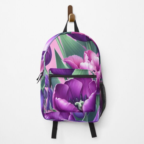 Item preview, Purple and Pink Tulips with Green Leafs Pattern designed and sold by JohnnyVillas.