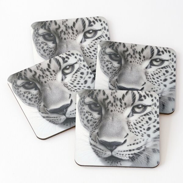 Item preview, Stunning black and white leopard photography print  designed and sold by dcrc.