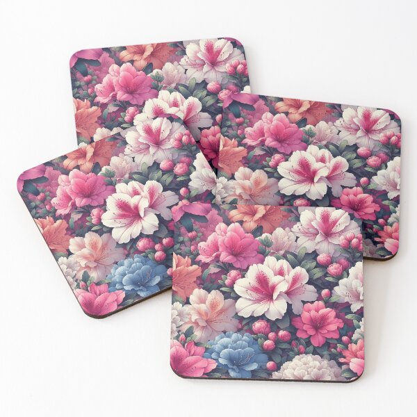 Item preview, Vibrant Red and White Beautiful Azaleas floral Pattern designed and sold by JohnnyVillas.