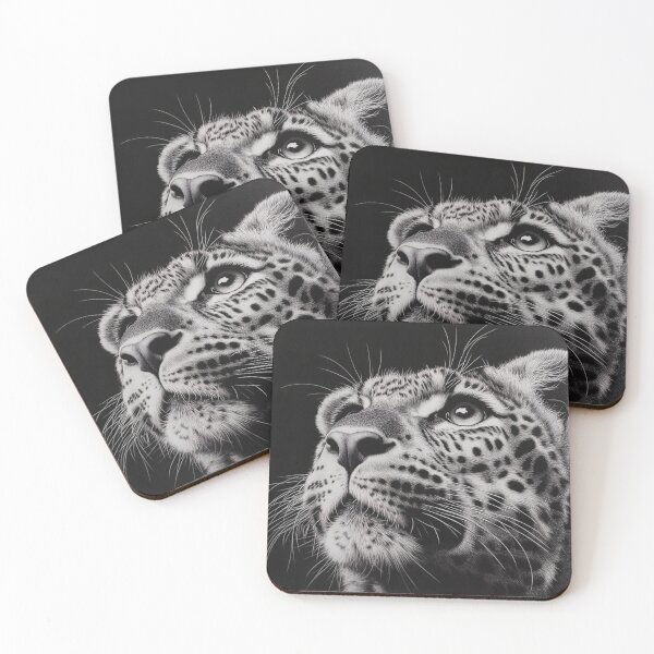 Item preview, stunning black and white leopard photography print designed and sold by dcrc.
