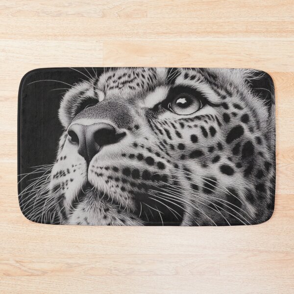 Item preview, stunning black and white leopard photography print designed and sold by dcrc.