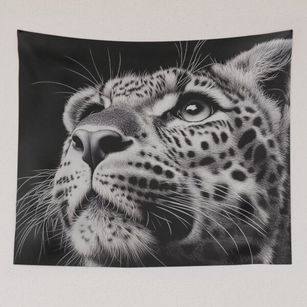 Item preview, stunning black and white leopard photography print designed and sold by dcrc.