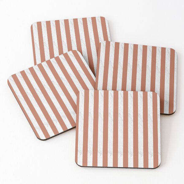 Item preview, Clay color and white marble stripe pattern designed and sold by by-jwp.