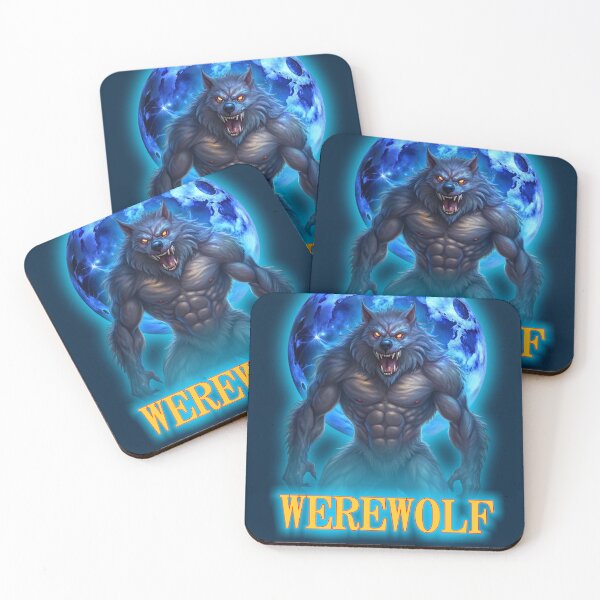 Item preview, WEREWOLF AND BLUE MOON - HALLOWEEN TERROR ANIMAL HORROR designed and sold by CuPensky.