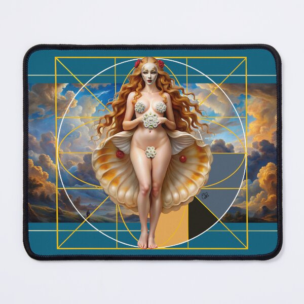 Item preview, DIGITAL ARTWORK - VENUS MASK OYSTER SKY FLOWERS - AUREA designed and sold by CuPensky.