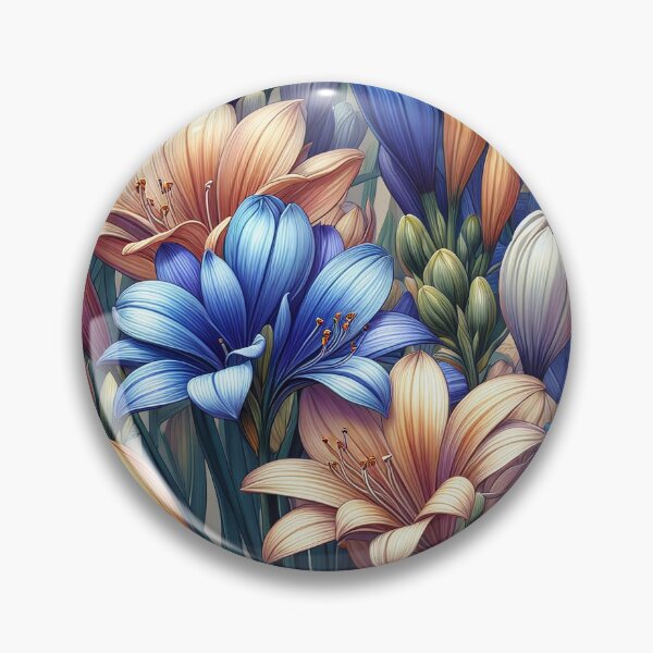 Item preview, Patrón floral de Agapanthus hermoso azul vibrante designed and sold by JohnnyVillas.