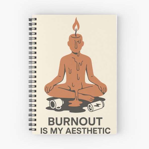 Item preview, Burnout Is My Aesthetic Candle Man Poster designed and sold by ac3iongDcreator.