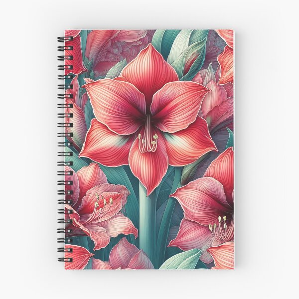 Item preview, Vibrant Blue and Orange Beautiful Amaryllis floral Pattern designed and sold by JohnnyVillas.