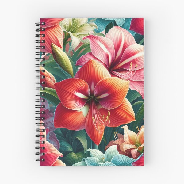 Artikelvorschau, Lebendiges rotes, wunderschönes Amaryllis-Blumenmuster entworfen und verkauft von JohnnyVillas.