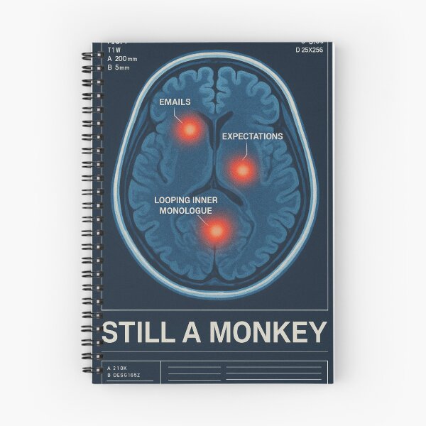 Item preview, Still A Monkey Brain Scan 2 Existential Humor designed and sold by ac3iongDcreator.