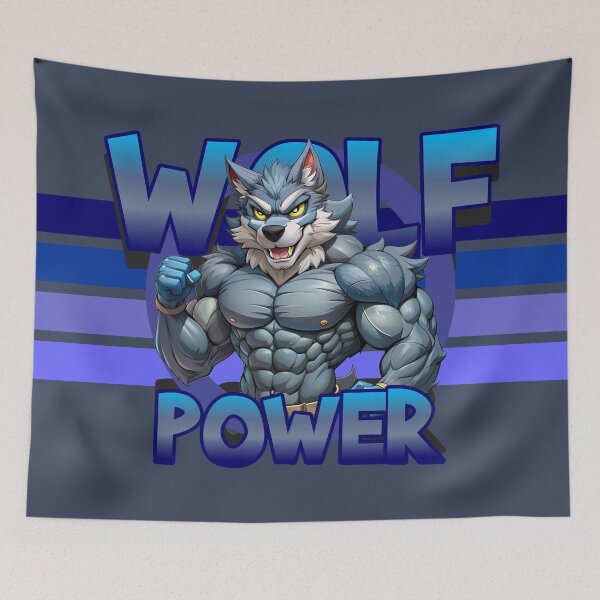 Item preview, WOLF POWER - BIG WILD FIERCE WEREWOLF GYM designed and sold by CuPensky.