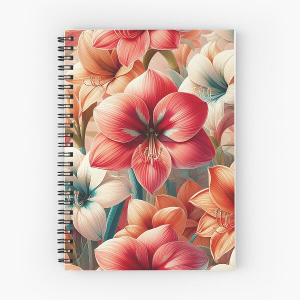 Item preview, Vibrant Red and White Beautiful Amaryllis floral Pattern designed and sold by JohnnyVillas.