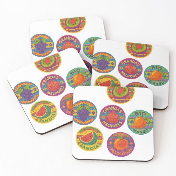 Item preview, Colorful Fruit Market Stickers – Tropical Label Set Inspired by Basket Weaves designed and sold by Pop-clothes.