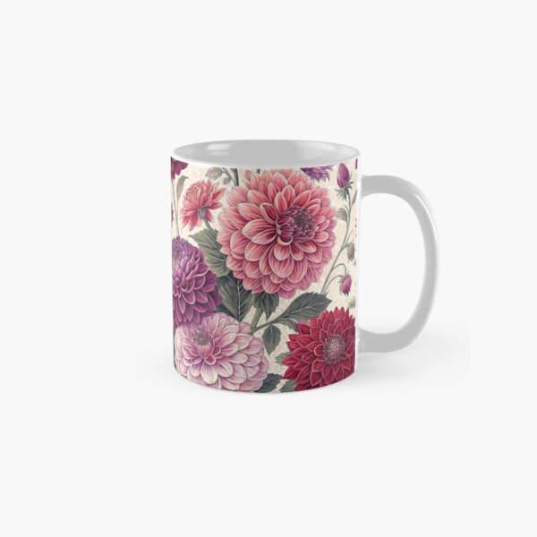 Item preview, A beautiful pattern of colorful Dahlia flowers designed and sold by Merrylands Artshop.