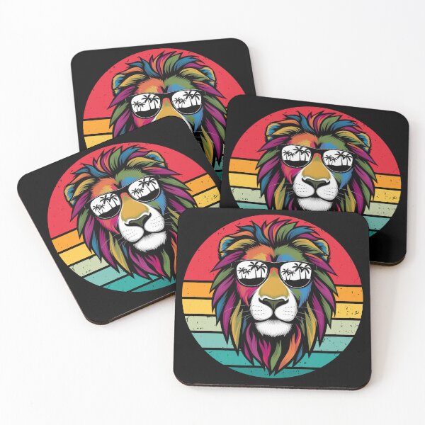 Item preview, Lion in Sunglasses, Lion, Colorful Lion, Lion with Sunglasses,  Summer Vibes, Lion Art, Summer Lion designed and sold by KolorellaS.