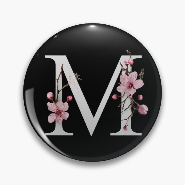 Item preview, Exquisite Cherry Blossom Floral Letter M – Personalized Art Print designed and sold by Psycho-Crazy.