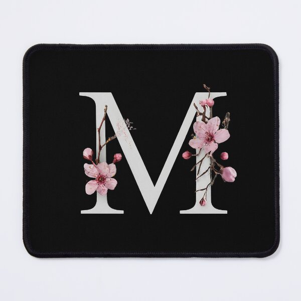 Item preview, Exquisite Cherry Blossom Floral Letter M – Personalized Art Print designed and sold by Psycho-Crazy.